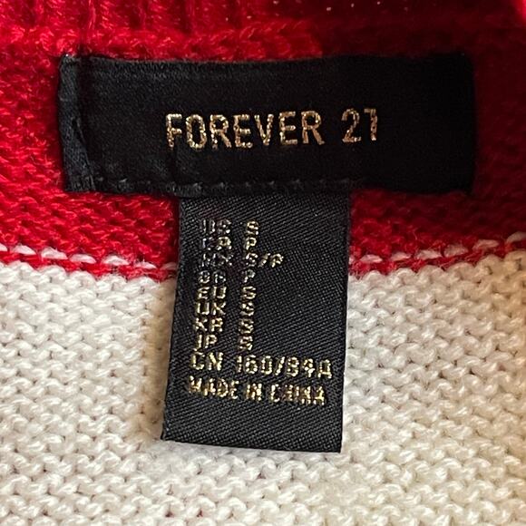 Forever 21 Boston Terrier Reindeer Party Animal Ugly Christmas Sweater Size S - Picture 2 of 4